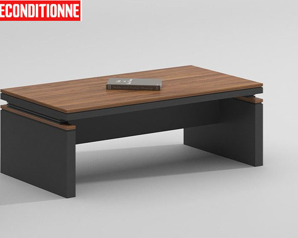 TABLE BASSE DE BUREAU KF-110 1200*600*450 MEL TP-904 MARRON+GREY RECO