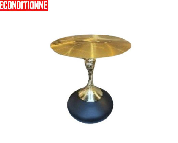 TABLE DE COIN REF LC-01 51X43X21.5 COULEUR NOIR/DOREE RECOND