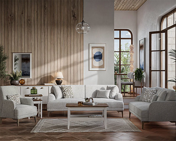 SALON TISSU 6 PLACES LUCY COULEUR KB226,G95 BEIGE