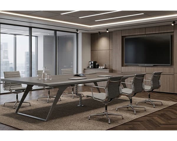 TABLE DE REUNION OZ 3105-24 2400*1200*760 COULEUR MARRON / GRIS