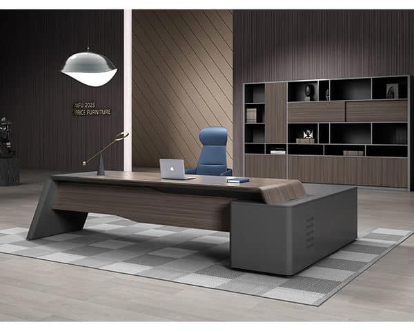 BUREAU DIRECTION + RETOUR OZ 3401-28 2800*2000*750 CLR M8059 / GRAY