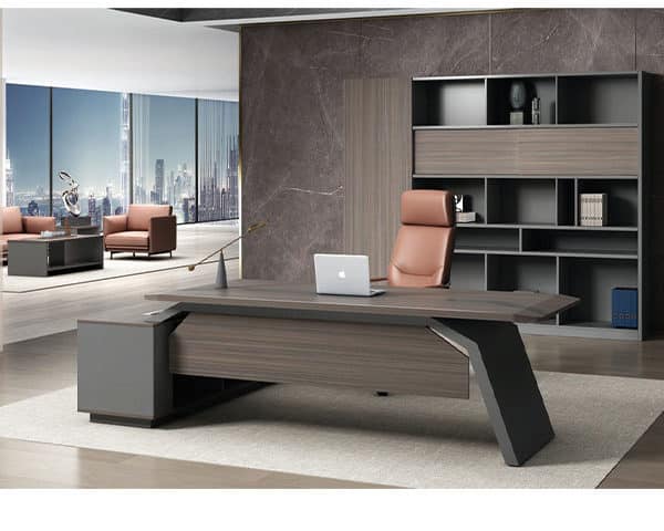 BUREAU DIRECTION + RETOUR OZ 3405-20 2000*1800*750 CLR M8059 / GRAY