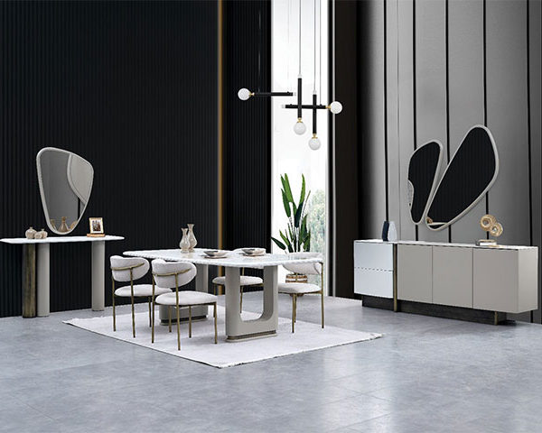 PACK DEFNE BUFFET MIRROIR+MEUBLE TV+TABLE A MANGER 6 PL Z