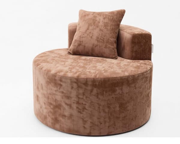 CANAPE COMPRESSE TISSU 1 PLACE QS-008L COULEUR 10254-11 MARRON CLAIR