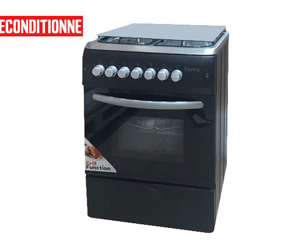 CUISINIERE 4 FEUX FERRE 60X60 F6S40G2-IB GRIS/NOIR RECOND