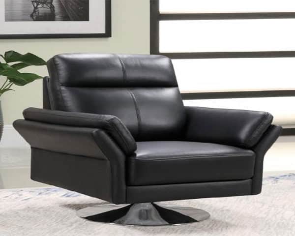 CHAUFFEUSE EN CUIR SX-1116 COULEUR #611 NOIRE