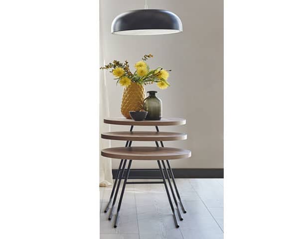 TABLE DE COIN TRES COULEUR BEIGE MARRON