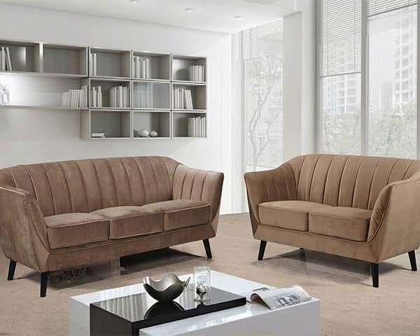 SALON TISSU 6 PLACES V-002 BEFAST 26 MARRON CLAIR