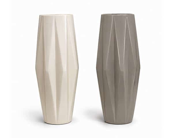 VASE DE DECORATION SET 2 PCS REF CF89-1 CF89-2 18X18X40.5 BEIGE Z