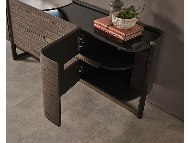 CONSOLE MIRROIR WEST 235*56*56+TABLE TV+TABLE BASSE+TAM 6 PCES MARRON