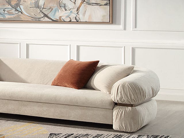 SALON TISSU 4 PLACES S-1234 COULEUR GA-SOLO111 BEIGE