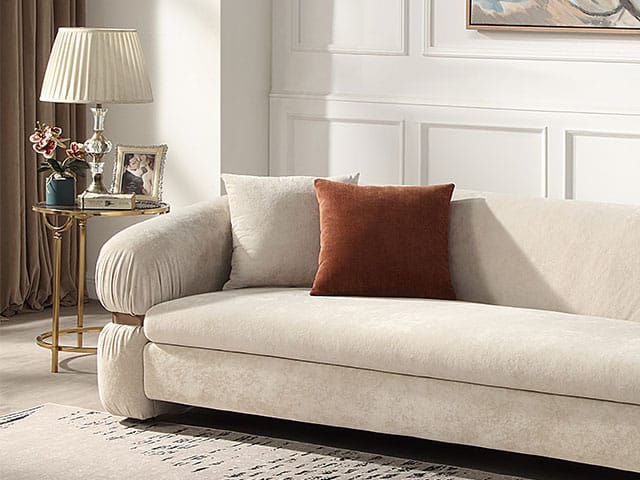 SALON TISSU 4 PLACES S-1234 COULEUR GA-SOLO111 BEIGE