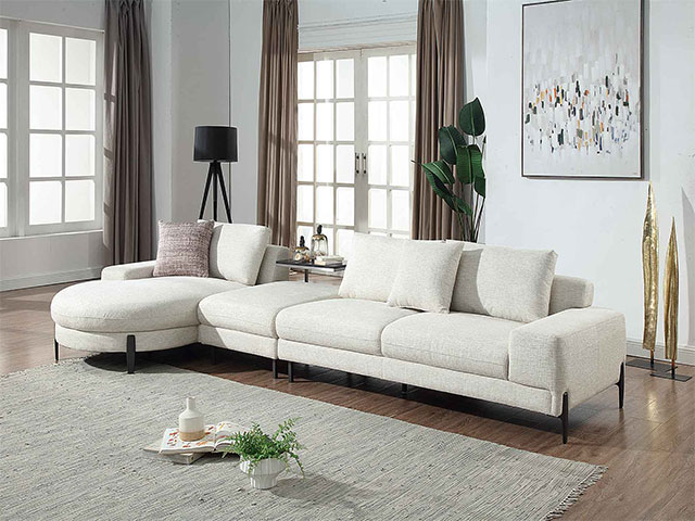 SALON TISSU 4 PLACES L-1257 COULEUR GREIGE 0887.1584
