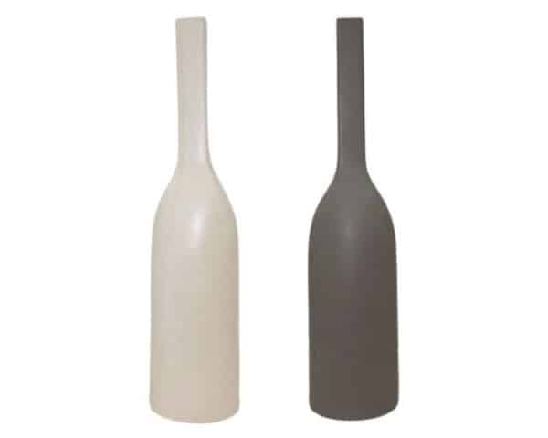 VASE DE DECORATION SET 3PCS REF 133-1WA 133-WB CLR GRIS/BEIGE/BLANC