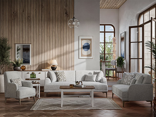 SALON TISSU 6 PLACES LUCY COULEUR KB226,G95 BEIGE