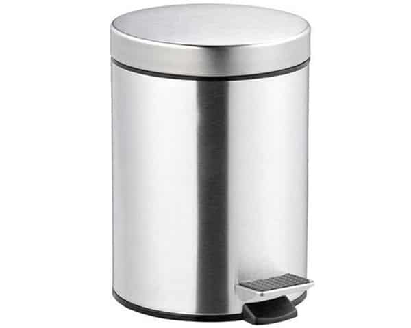 MASTEROFFICE 33 POUBELLE EN INOX A PEDALE 5 Litres FOSKA BS839 21*29 cm