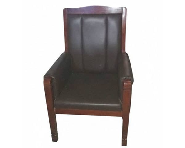 FAUTEUIL VISITEUR BJ-2640C MARRON ( A04 ) DESTOCKAGE