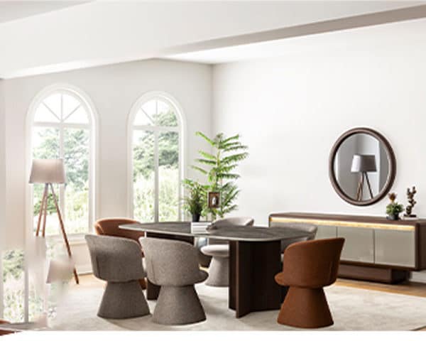 CONSOLE MIRROIR ARMIS 230*51*75 MARRON