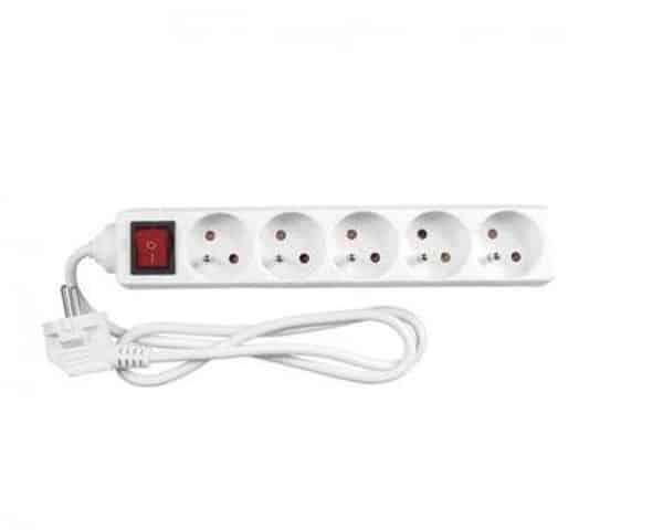 MULTIPRISE INGELEC 5 TROUS 1.5m avec INTERRUPTEUR ON/OFF