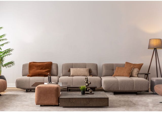 TABLE BASSE HAVANA COULEUR MARRON/GRIS