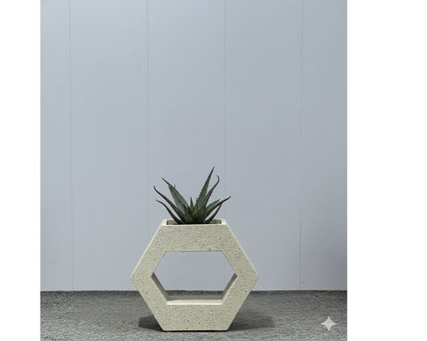 VASE DE DECORATION FLEURS REF 21-1100F BEIGE 60*25*60