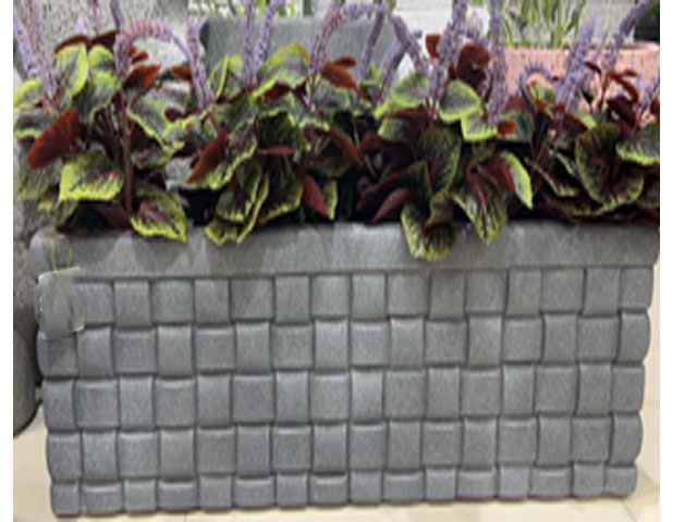 VASE DE DECORATION FLEURS REF 21-1121 GRIS 80X26X27