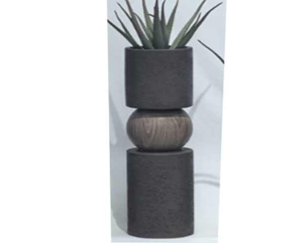 Promotion 13 VASE DE DECORATION FLEURS REF 21-1179B MARRON 30X30X110