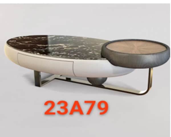 TABLE BASSE REF 23A79 BEIGE/MARRON 130X62