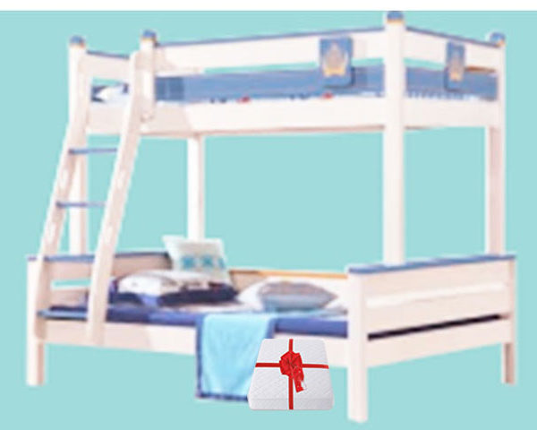 CHAMBRE A COUCHER ENFANT SUPERPOSE A622 COULISS BEIGE/BLEU+MATELAS Z