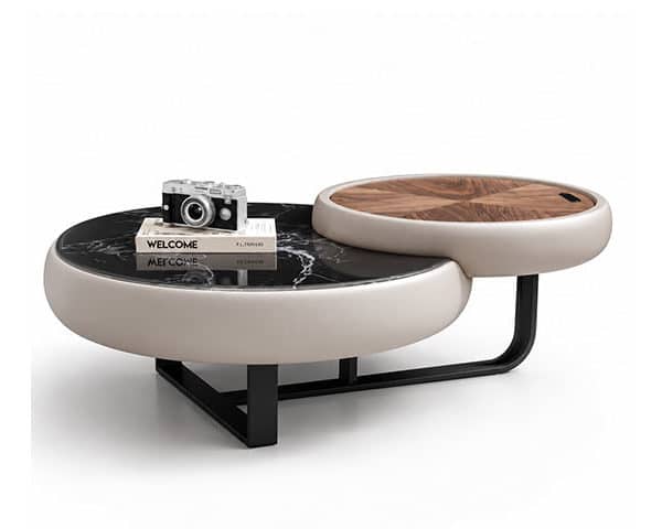 TABLE BASSE REF 23A60 BEIGE/NOIR/MARRON 110X70
