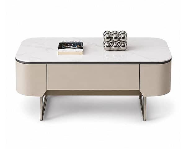 MASTEROFFICE 21 TABLE BASSE REF 29A18 BEIGE/BLANC 130X70