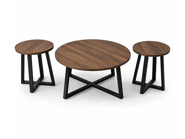 TABLE BASSE REF E5326 SET DE 3 PCS MARRON 80X40