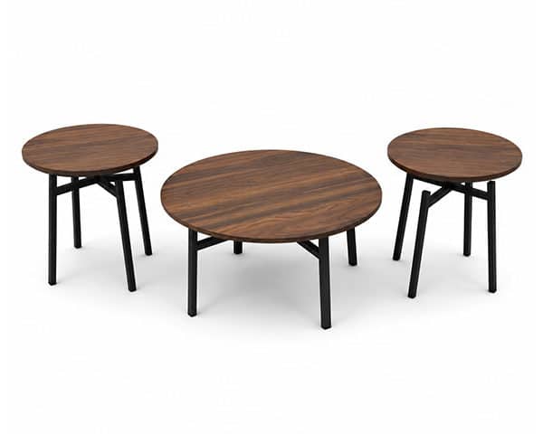 TABLE BASSE REF E5327 SET DE 3 PCS MARRON 80X40