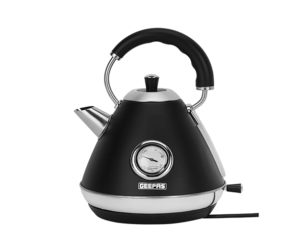 BOUILLOIRE ELECTRIQUE AVEC THERMOMETRE 1.8L GEEPAS NOIRE