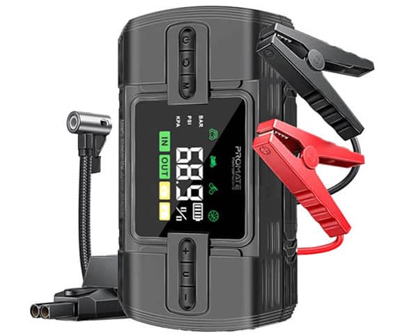 DEMARREUR ET COMPRESSEUR A AIR VEHICULE PROMATE 4IN1 1200A/12V