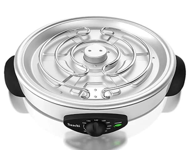 CREPIERE ELECTRIQUE SAACHI NL-3M-1864 3 EN 1 INOX COULEUR NOIRE-BLANC