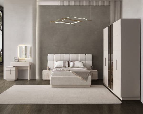 CHAMBRE A COUCHER LINE PORTES BATTANTES 240*215*60 BEIGE