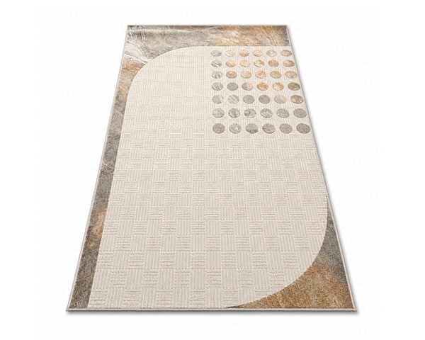 MOQUETTE 160*230 REF AGL-08 GRIS/BEIGE/ORANGE