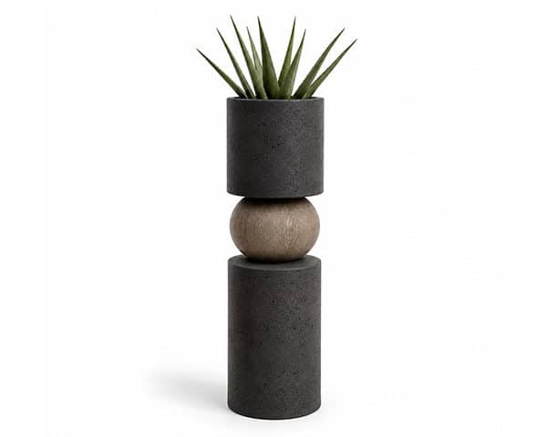 VASE DE DECORATION REF 21-1179A MARRON 30X30X123