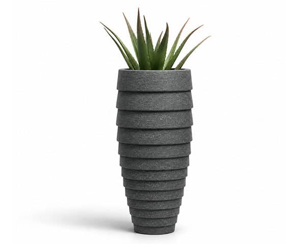 VASE DE DECORATION REF 21-1169B GRIS 46*46*9246X46X92