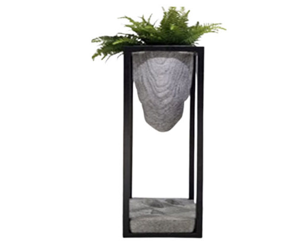 Promotion 7 VASE DE DECORATION FLEURS REF XK-5020B GRIS/NOIR 36*36*120
