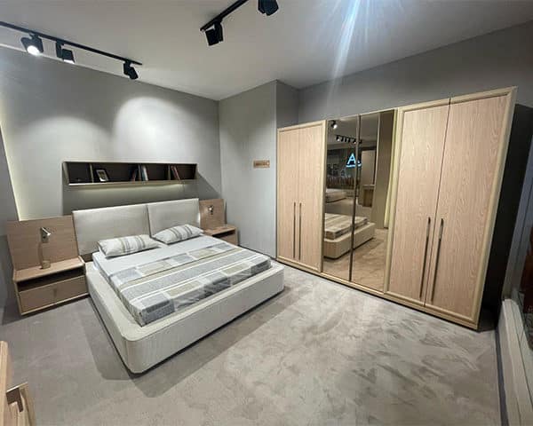 CHAMBRE A COUCHER ARMADA PORTES BATTANTES 260*230*60 MARRON Z