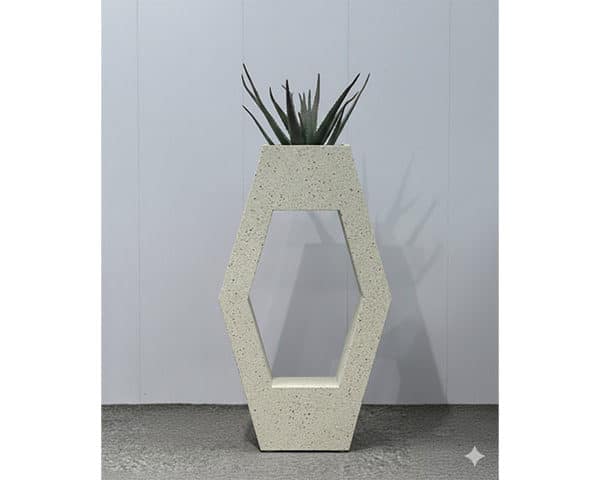 VASE DE DECORATION FLEURS REF 21-1100E BEIGE 55*25*90