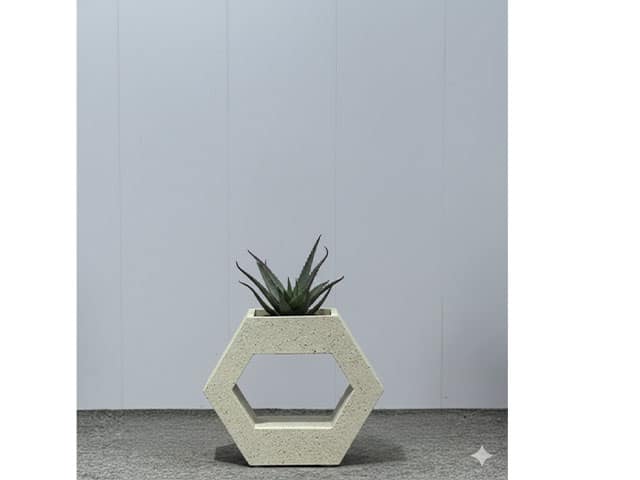 VASE DE DECORATION FLEURS REF 21-1100F BEIGE 60*25*60