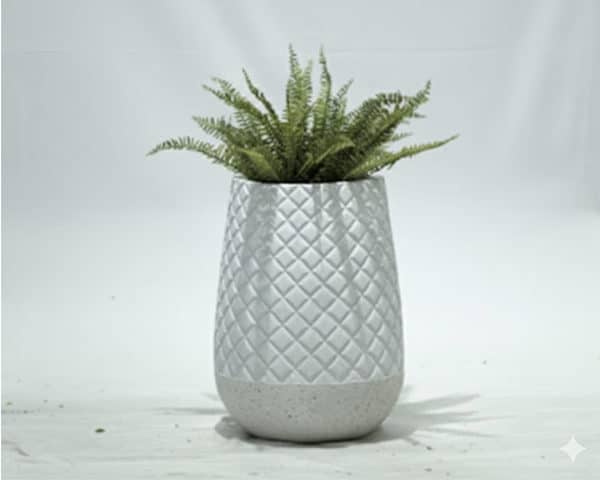 VASE DE DECORATION REF 21-1174C BLANC 45X45X61