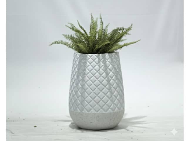 VASE DE DECORATION REF 21-1174C BLANC 45X45X61