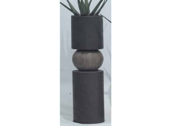 VASE DE DECORATION FLEURS REF 21-1179A MARRON 30X30X123