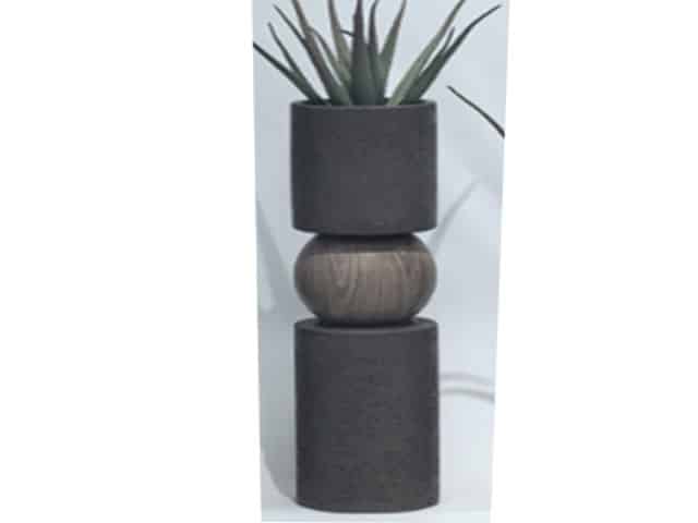 VASE DE DECORATION FLEURS REF 21-1179B MARRON 30X30X110