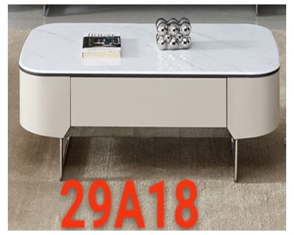 TABLE BASSE REF 29A18 BEIGE/BLANC 130X70