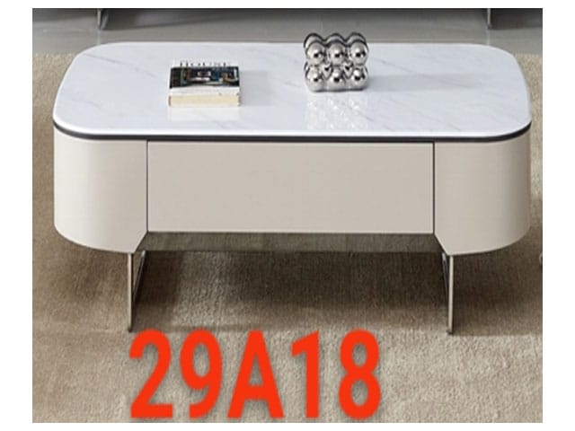 TABLE BASSE REF 29A18 BEIGE/BLANC 130X70